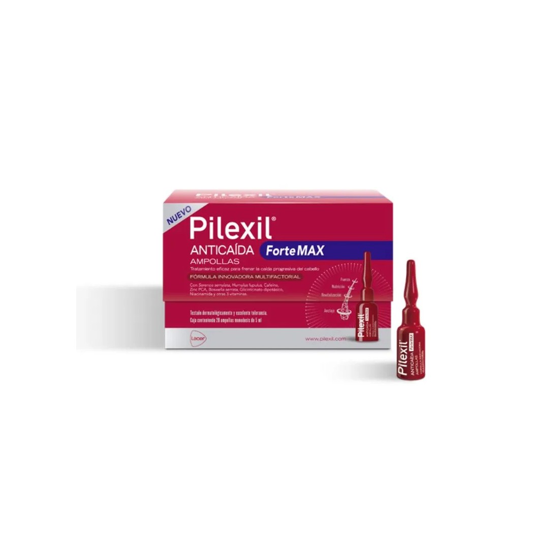 Pilexil Forte Max Ampollas Anticaída 5ml 20uds