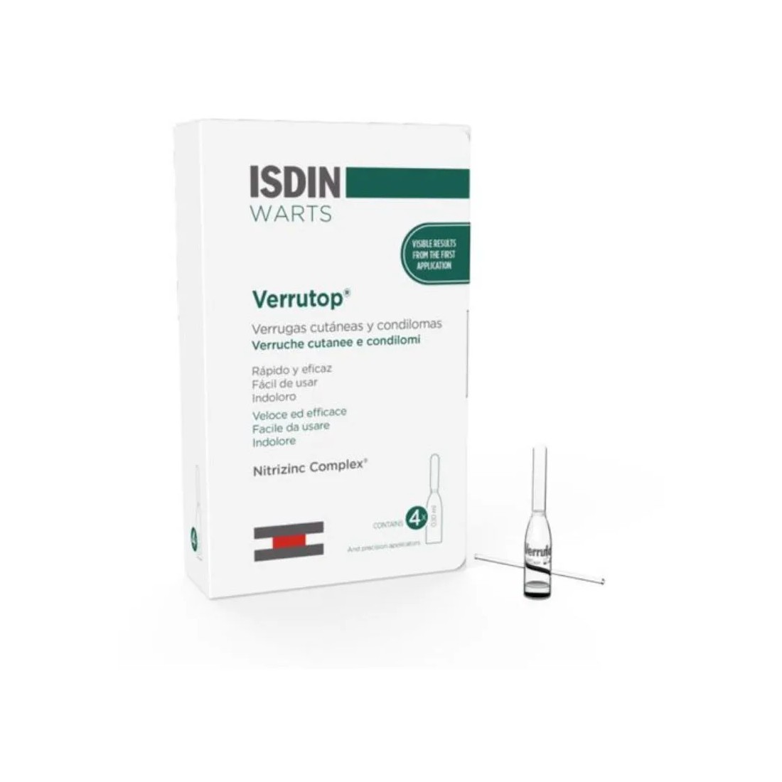 Isdin Verrutop Warts Aplicador + 4 Ampollas