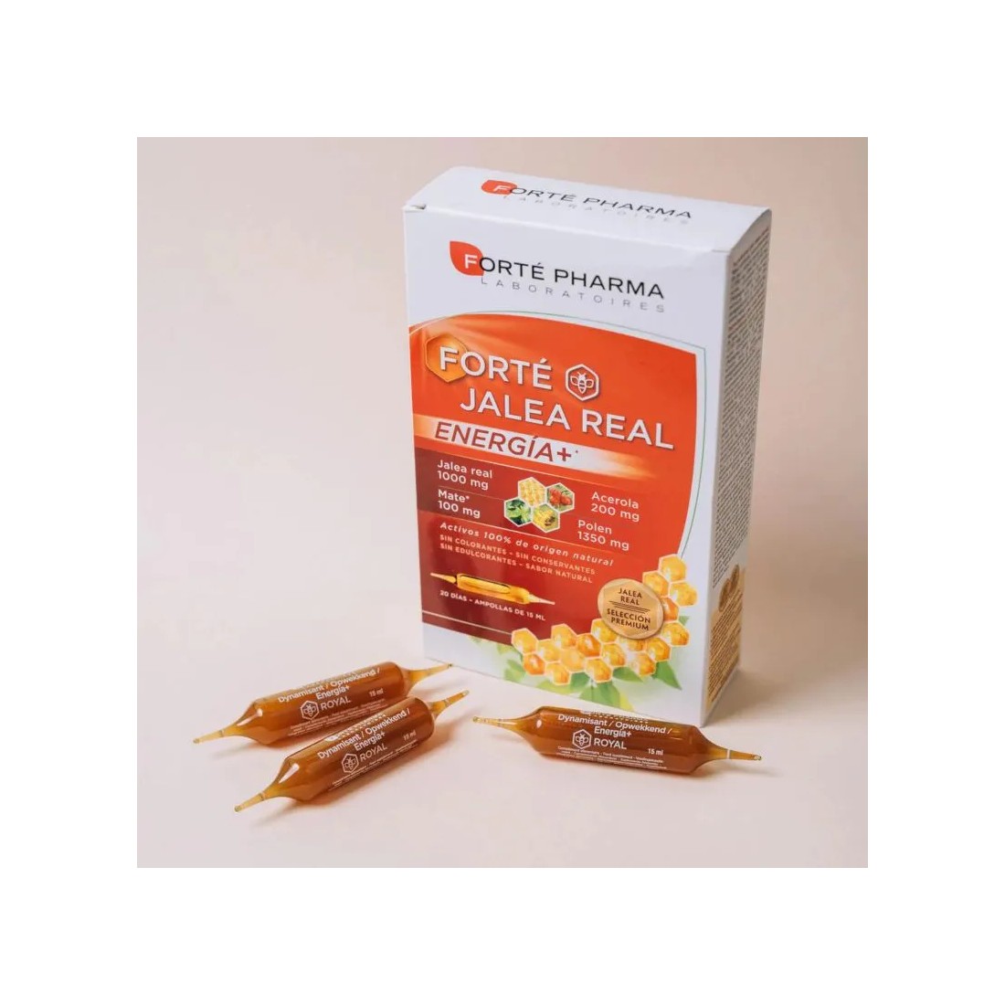 Forte Pharma Jalea Real Energia+ 20 Ampollas tamaño