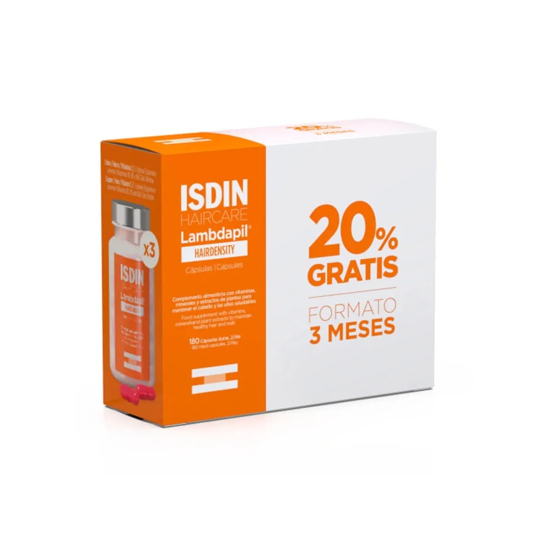 Isdin PACK Lambdapil Hairdensity Cápsulas 180 Capsulas