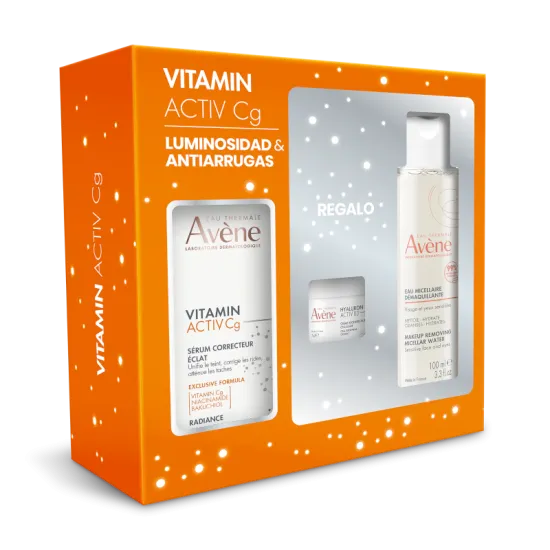 Avene PACK REGALO Vitamin Activ Cg Sérum Luminosidad Corrector 30 Ml + Crema Regeneradora + Agua Micelar Desmaquillante