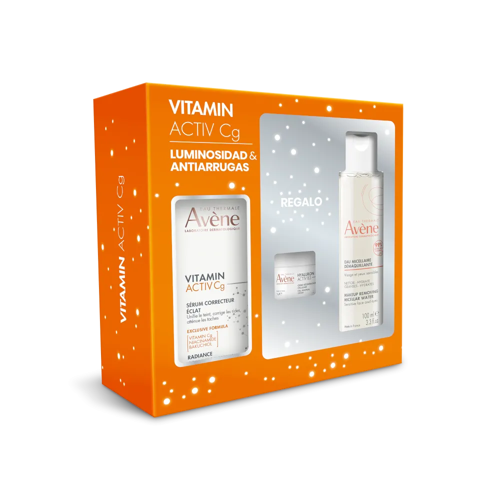 Avene PACK REGALO Vitamin Activ Cg Sérum Luminosidad Corrector 30 Ml + Crema Regeneradora + Agua Micelar Desmaquillante