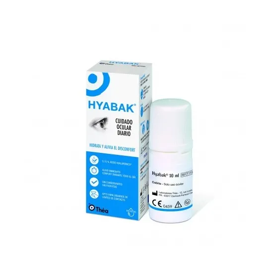 Hyabak 0.15% 10 ml Hidratante Lentes De Contactos nuevo formato