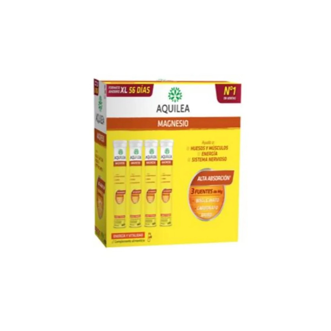 Uriach Aquilea Magnesio 375mg 56 Comprimidos Efervescentes | Masparafarmacia