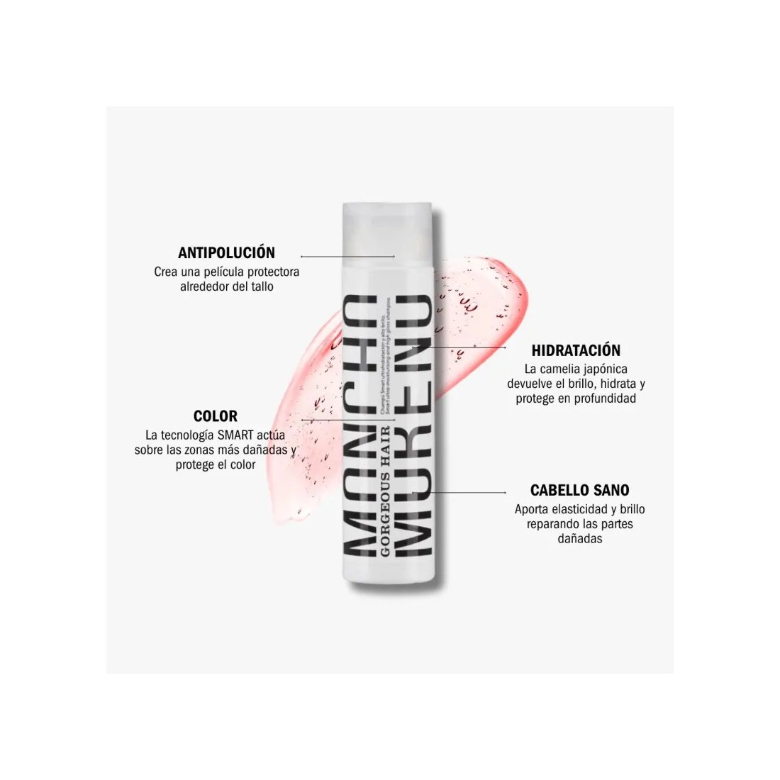 Moncho Moreno Champú Gorgeous Hair 500ml | Masparafarmacia