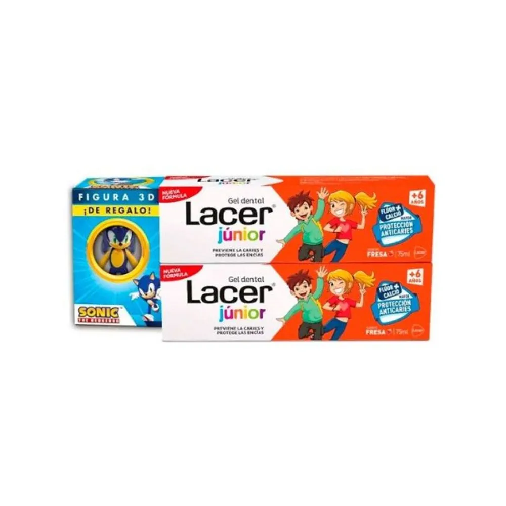 Lacer Junior Gel Dentífrico Fresa Pack 2x75ml