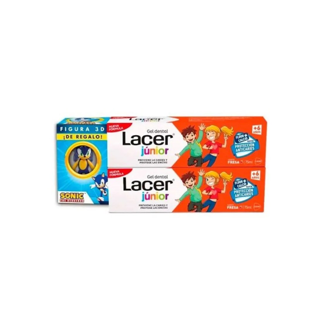 Lacer Junior Gel Dentífrico Fresa Pack 2x75ml
