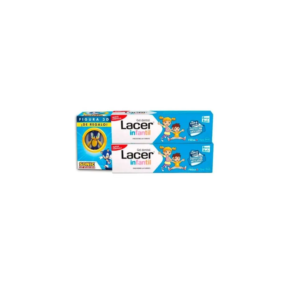 Lacer Infantil Gel Dentífrico Fresa 2x75ml