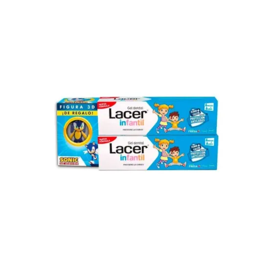 Lacer Infantil Gel Dentífrico Fresa 2x75ml