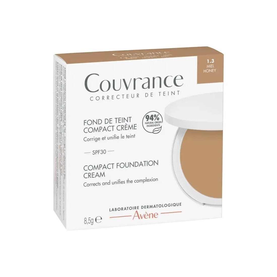 Avene Couvrance Crema Compacta Mate Miel 10 gr