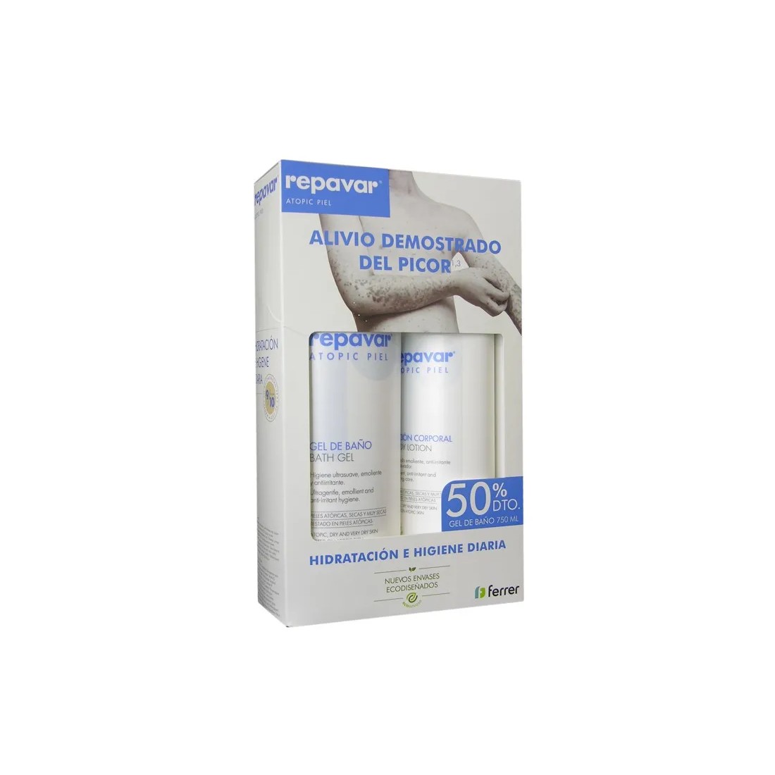 Repavar Atopic PACK Loción Corporal 500 Ml + Gel Balo 750 Ml