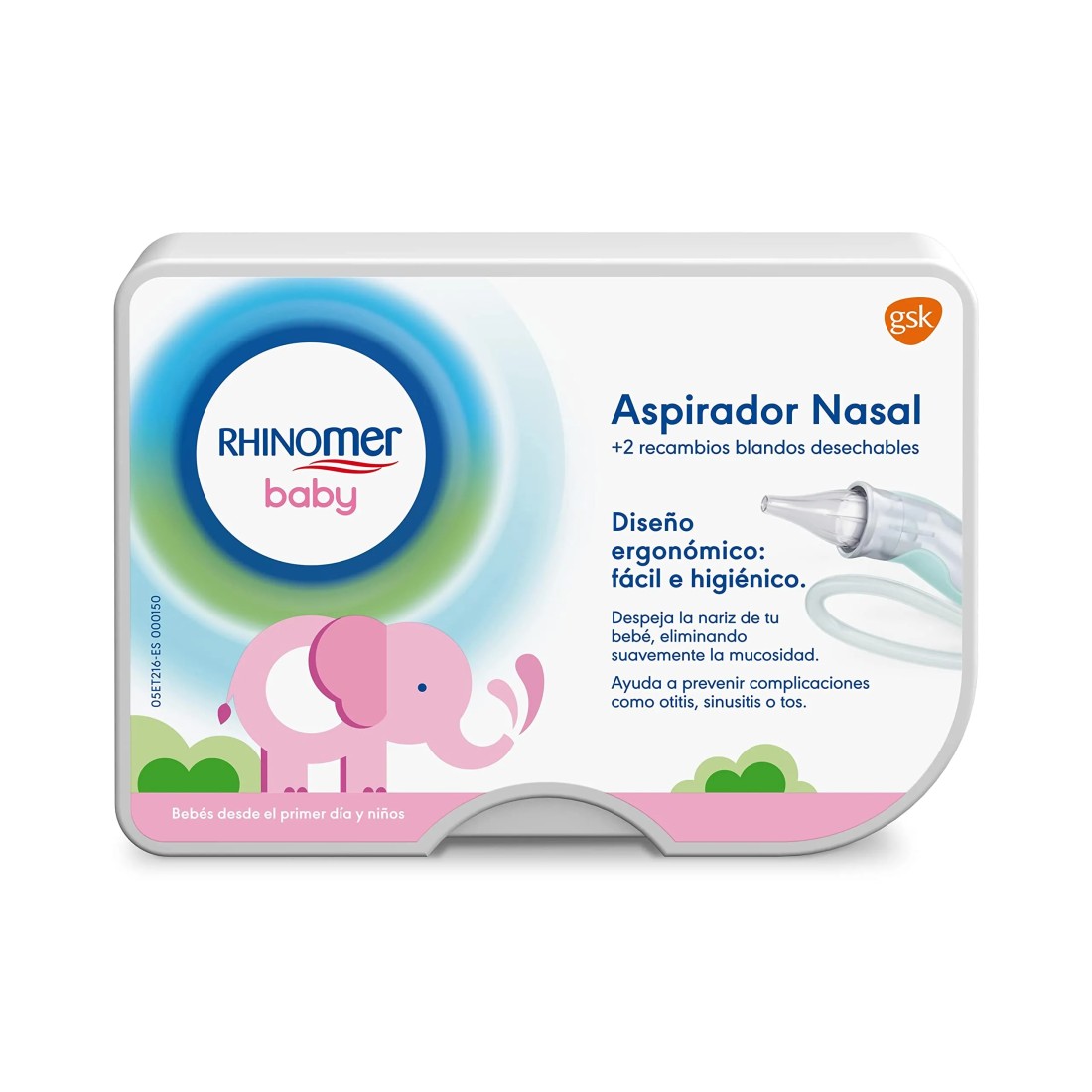Rhinomer Narhinel Baby Aspirador Nasal + 2 Recambios Blandos