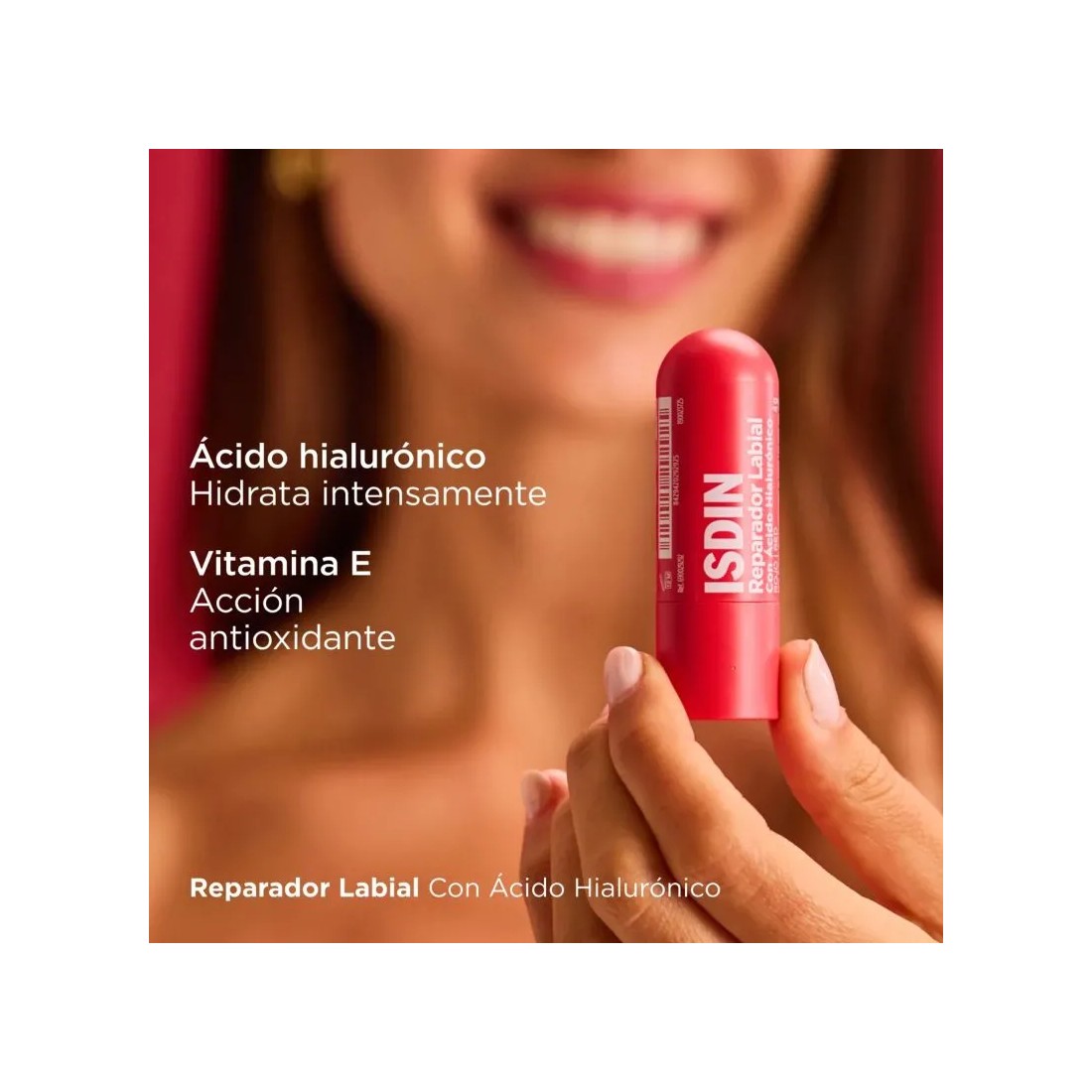 Isdin Reparador Labial Con Ácido Hialurónico ROJO 4 gr composicion
