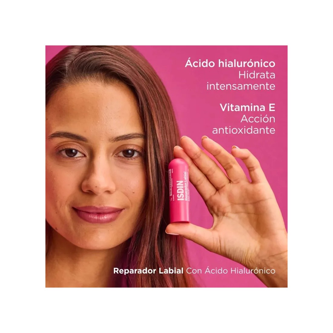 Isdin Reparador Labial Con Ácido Hialurónico ROSA PINK 4 gr ingredientes