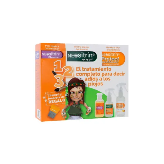 Neositrin PACK Ahorro Antipiojos Champú + Spray Gel + Protect Acondicionador