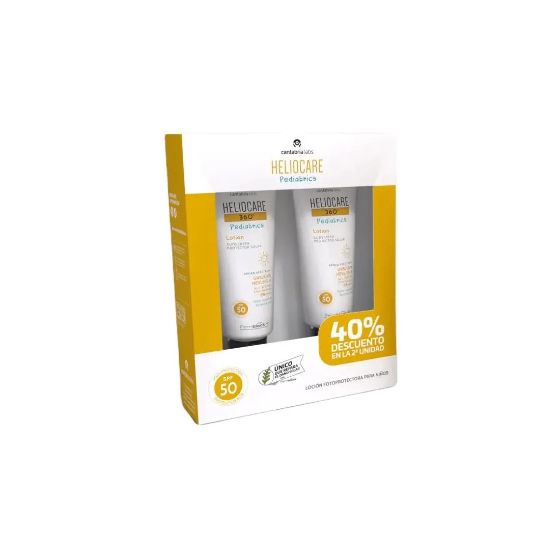 Heliocare 360º Duplo Pediatrics Lotion SPF50 2x200 ml