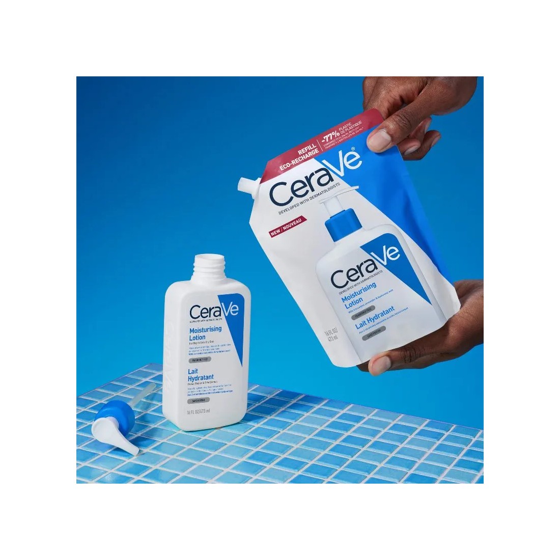 Cerave Loción Hidratante ECOREFILL 473 Ml  con bote