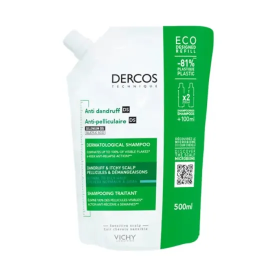 Vichy Dercos Champú Anticaspa Pelo Normal Seco ECOREFILL 500 ml