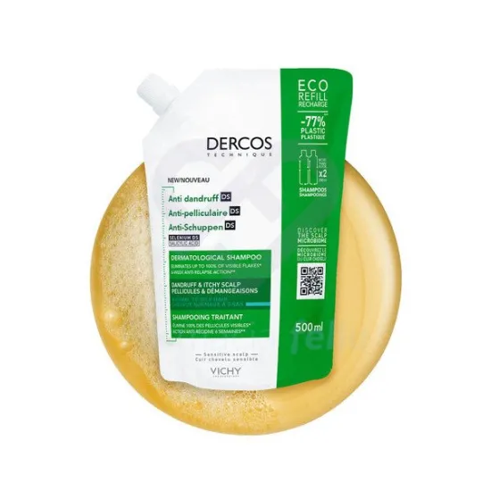 Vichy Dercos Champú Anticaspa Pelo Normal Seco ECOREFILL 500 ml