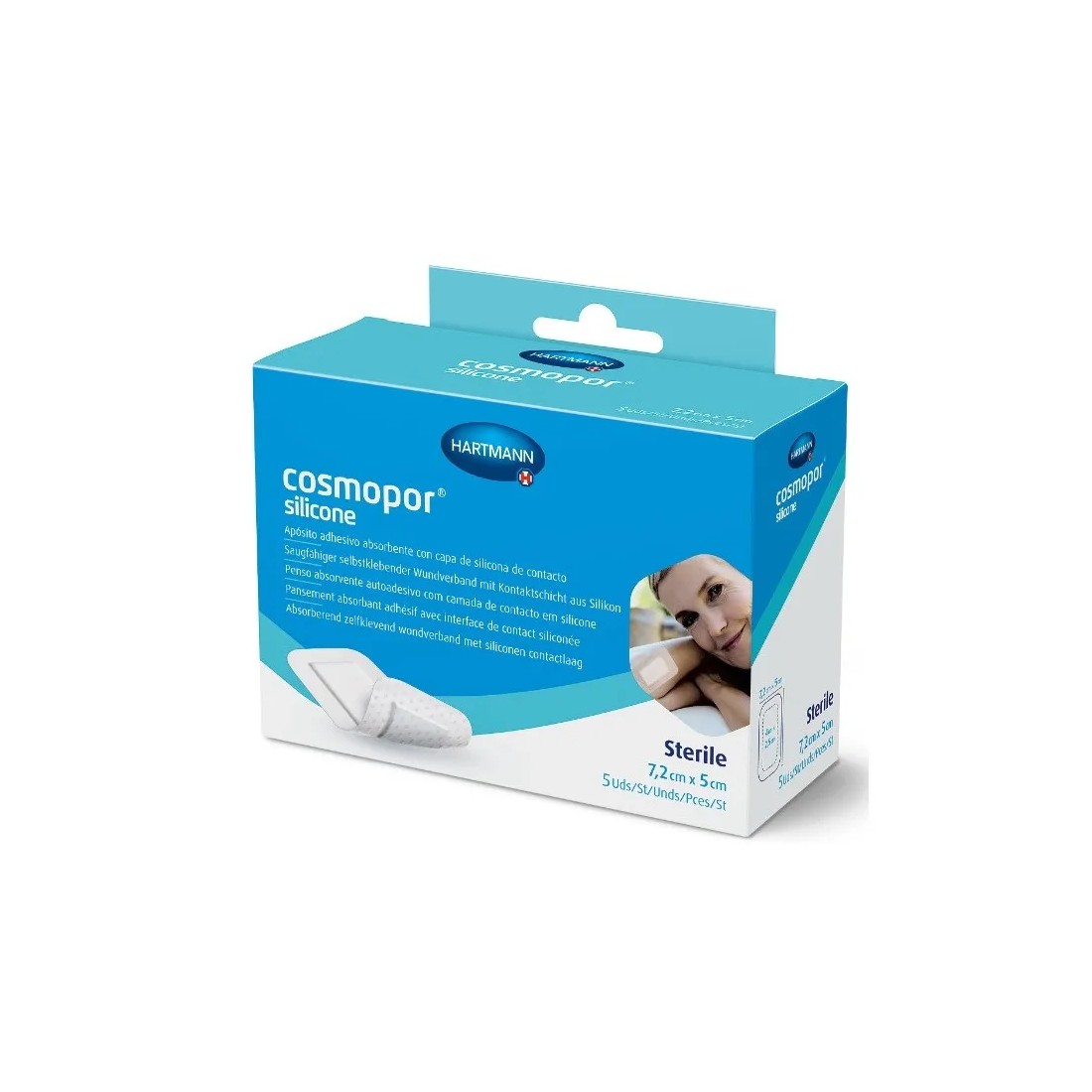 Cosmopor Silicone Apósito Estéril 7,2cm x 5cm 5Uds | Masparafarmacia