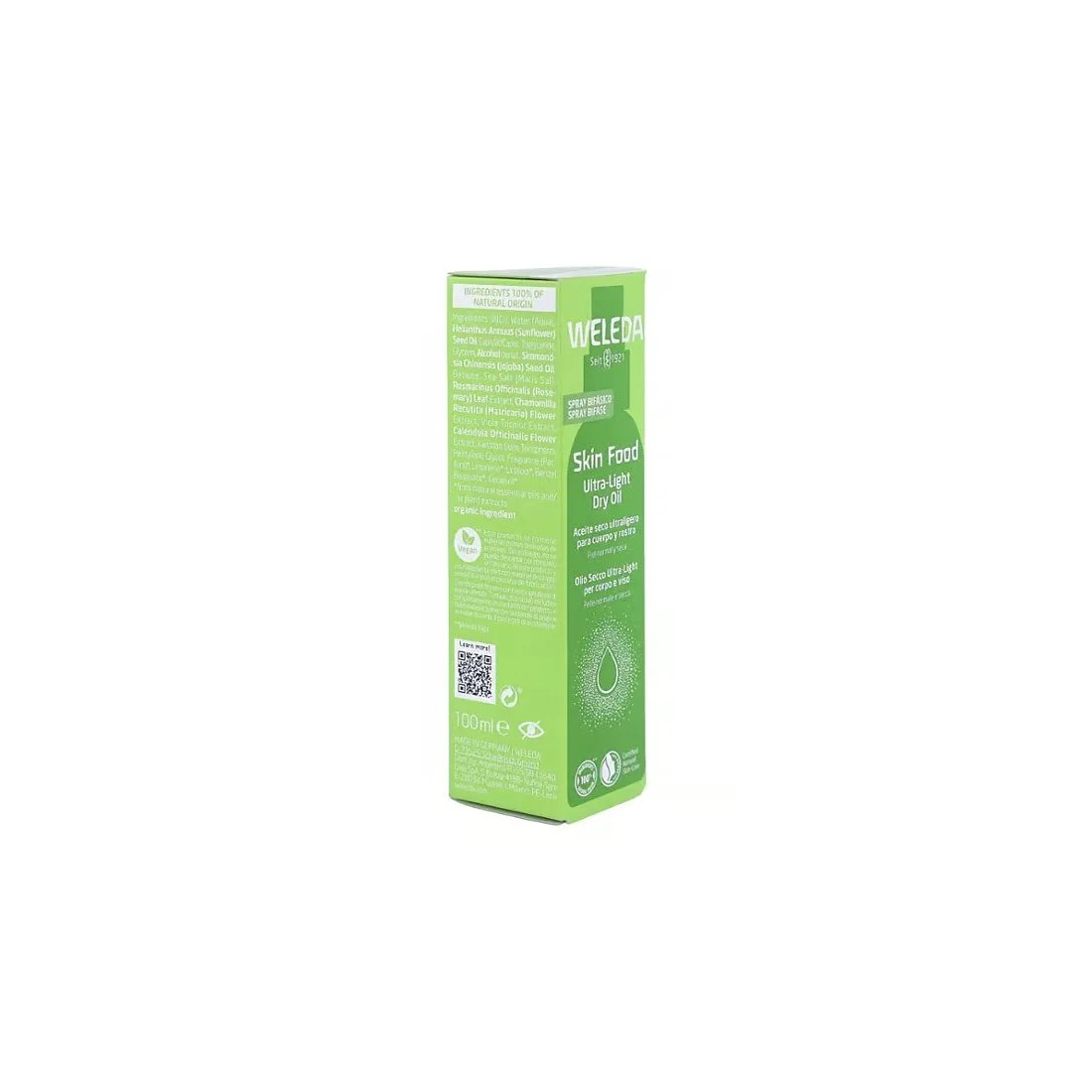 Weleda Skin Food Ultra-Light Dry Oil Aceite Seco Ultraligero 100 Ml caja