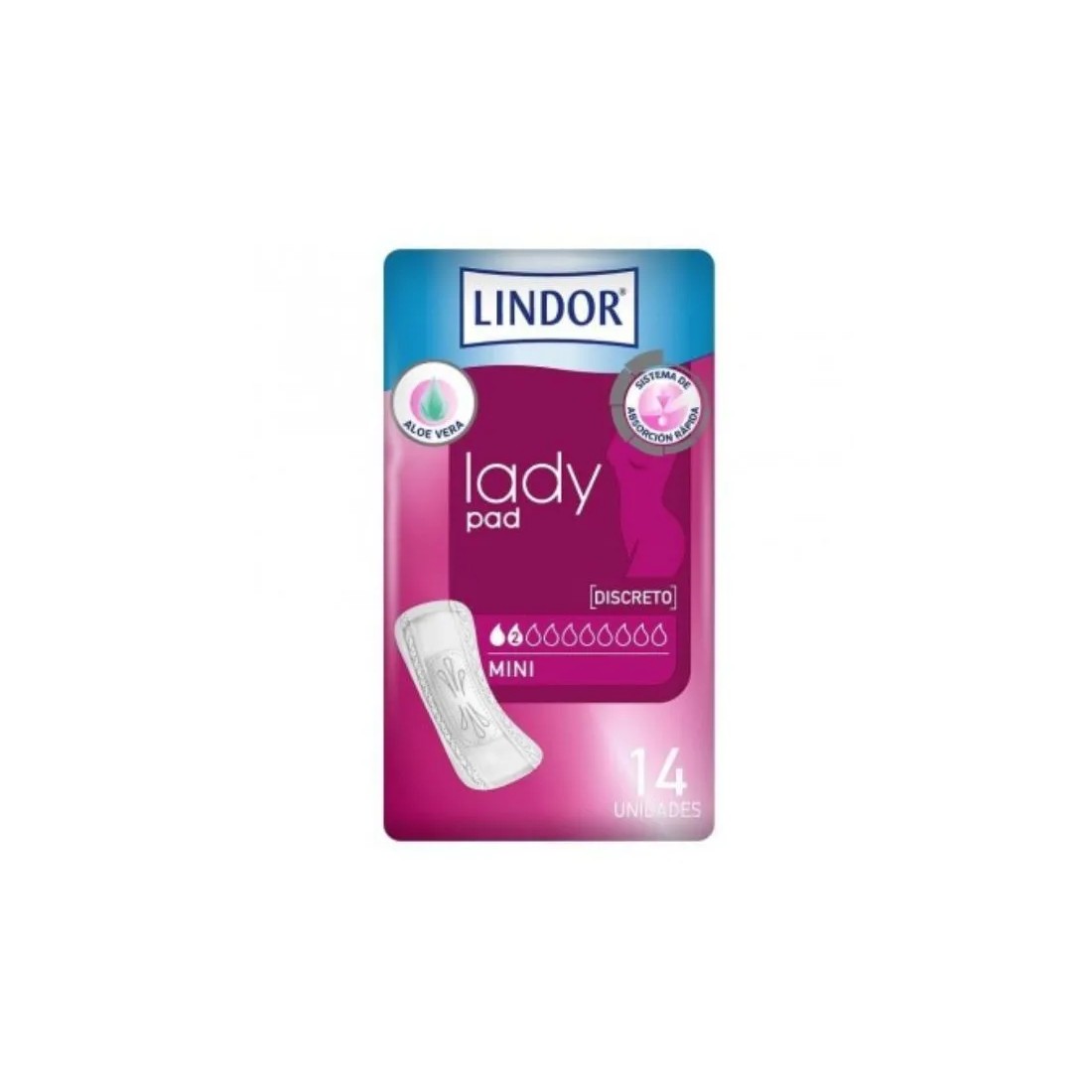 Lindor Lady Pad Mini 2 Gotas 14Uds | Masparafarmacia