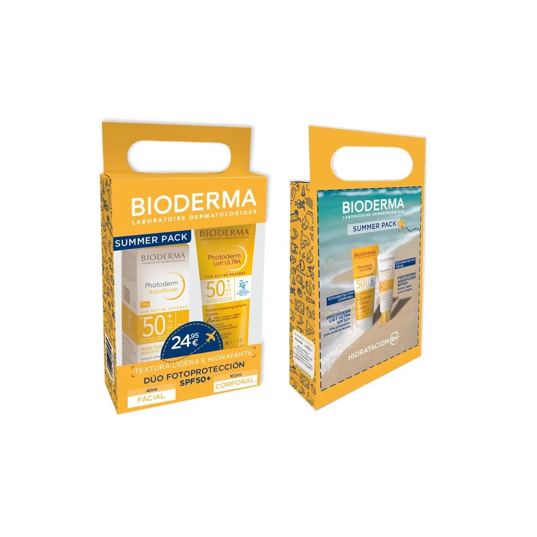 Bioderma PACK Photoderm Aquafluide SPF50+ 40 ml + Lait Ultra 100 Ml