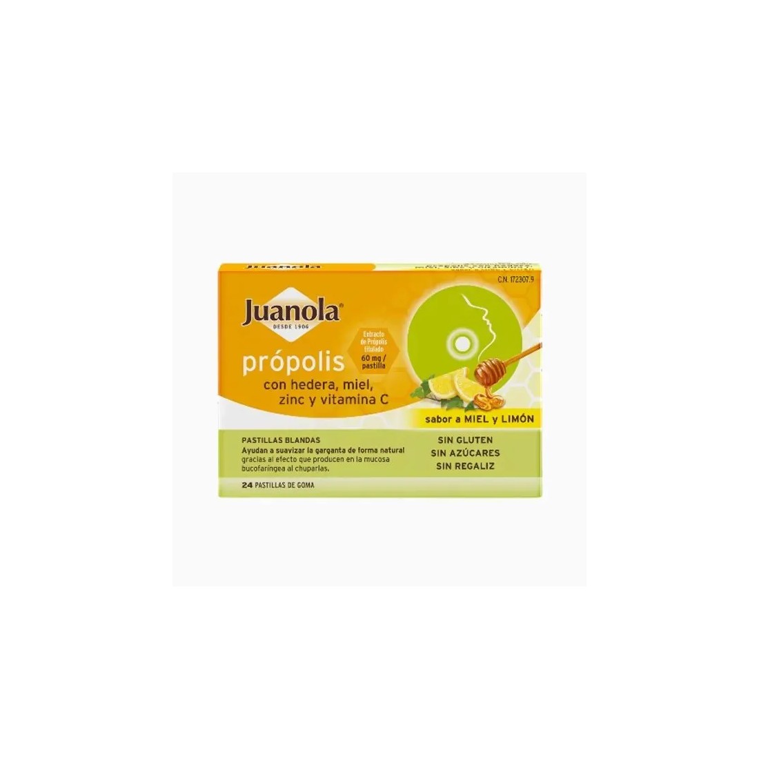 Juanola Própolis Sabor Miel y Limón 24 Pastillas Blandas para Mocos