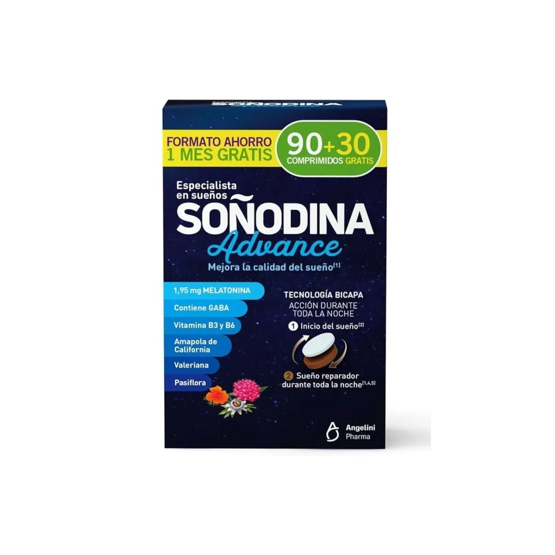 Soñodina Advance Formato Ahorro 90 Comprimidos + 30 GRATIS