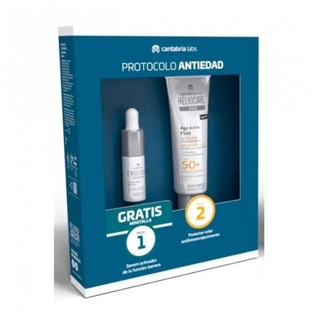 Pack REGALO Heliocare 360° Age Active Fluid SPF50 + Age Barrier Hyaluboost Serum 10 Ml Gratis