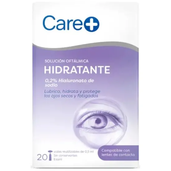 Stada Care+ Solución Oftálmica Hidratante 0,2% Hialuronato de Sodio 20 Viales