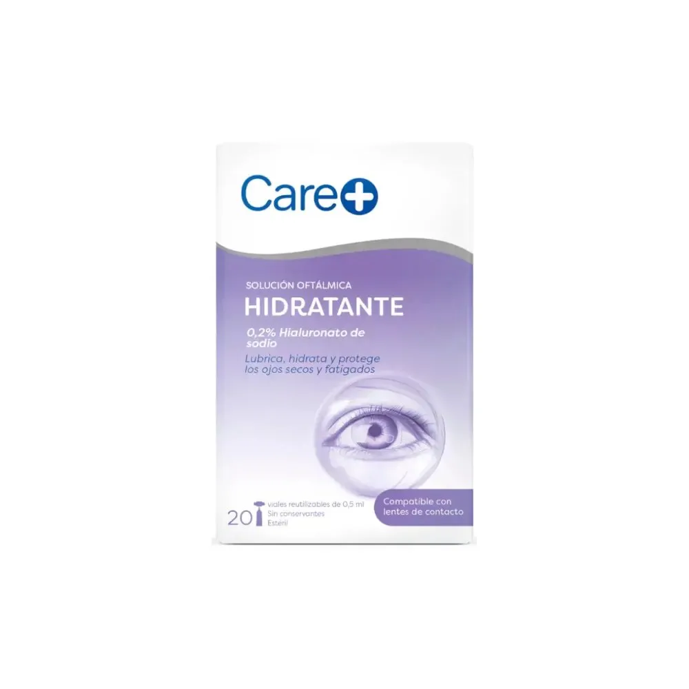 Stada Care+ Solución Oftálmica Hidratante 0,2% Hialuronato de Sodio 20 Viales
