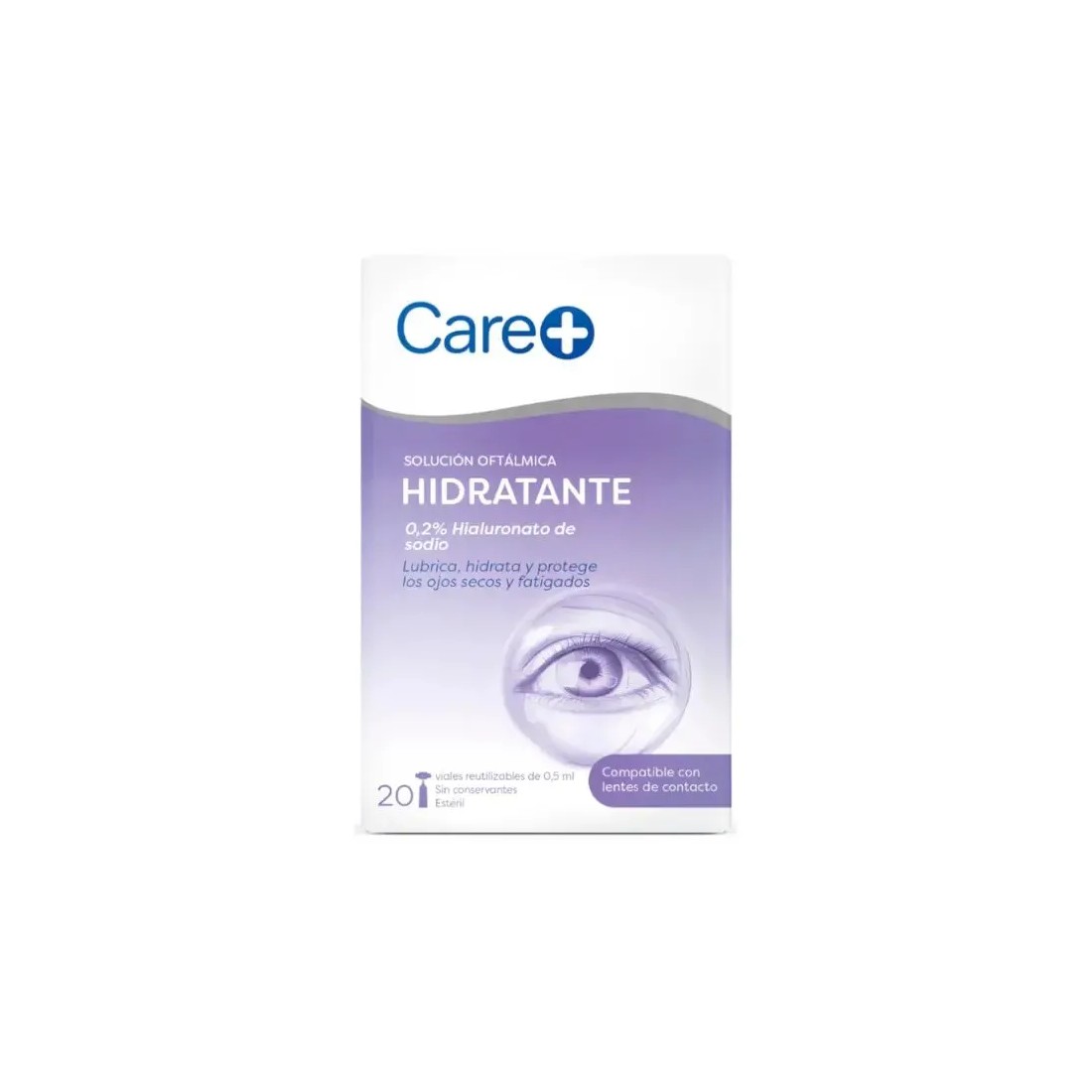 Stada Care+ Solución Oftálmica Hidratante 0,2% Hialuronato de Sodio 20 Viales