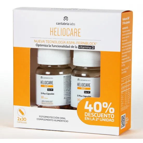 Heliocare 360° D Plus DUPLO 2x30 Cápsulas