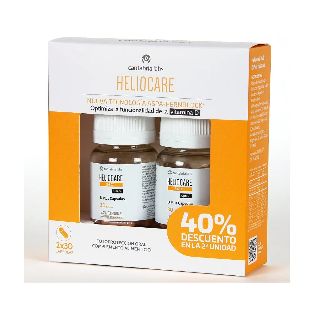 Heliocare 360° D Plus DUPLO 2x30 Cápsulas Heliocare 360° D Plus DUPLO 2x30 Cápsulas
