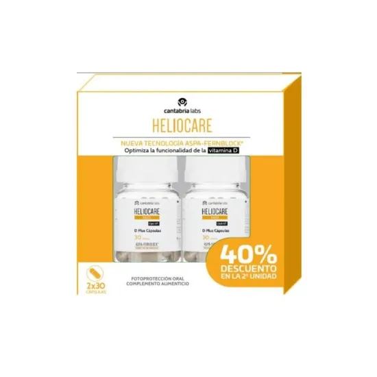 Heliocare 360° D Plus DUPLO 2x30 Cápsulas maqueta