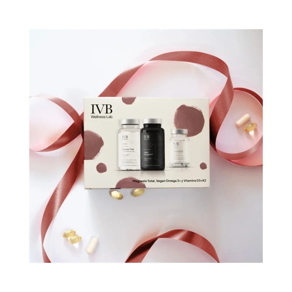 IVB Pack Esenciales Magnesio Total 60 Caps + Vegan Omega 3+ 60 Caps + Vitamina D3+K2 60 Caps IVB Pack Esenciales Magnesio Total 60 Caps + Vegan Omega 3+ 60 Caps + Vitamina D3+K2 60 Caps