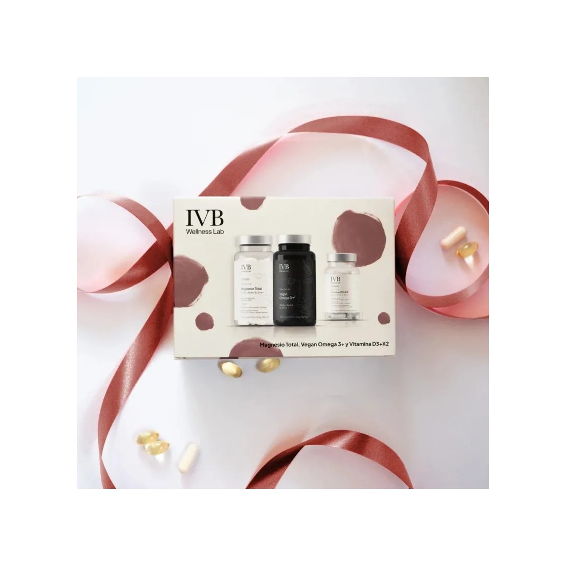 IVB Pack Esenciales Magnesio Total 60 Caps  + Vegan Omega 3+ 60 Caps + Vitamina D3+K2  60 Caps