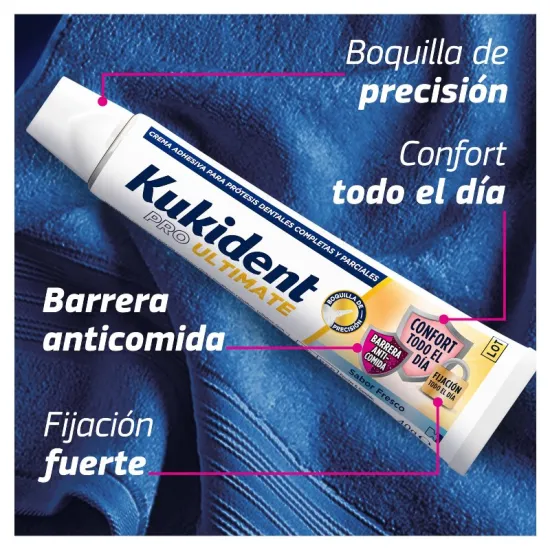 Kukident Pro Ultimate Sabor Fresco 57 Gramos beneficios