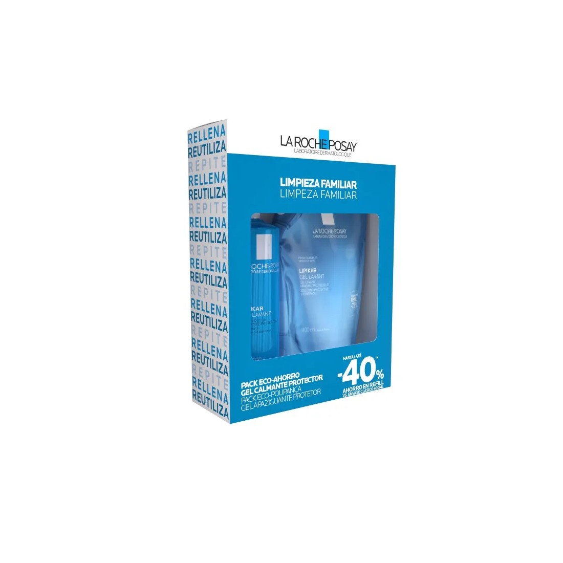 La Roche Posay Pack Eco-Ahorro Lipikar Gel Lavant 400Ml + REFILL 400 ML