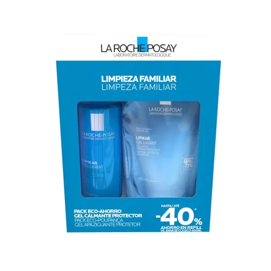 La Roche Posay Pack Eco-Ahorro Lipikar Gel Lavant 400Ml + REFILL 400 ML frontal