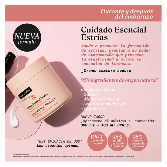 Suavinex Mothering Cuidado Esencial Estrías Crema Sedosa 400 Ml beneficios