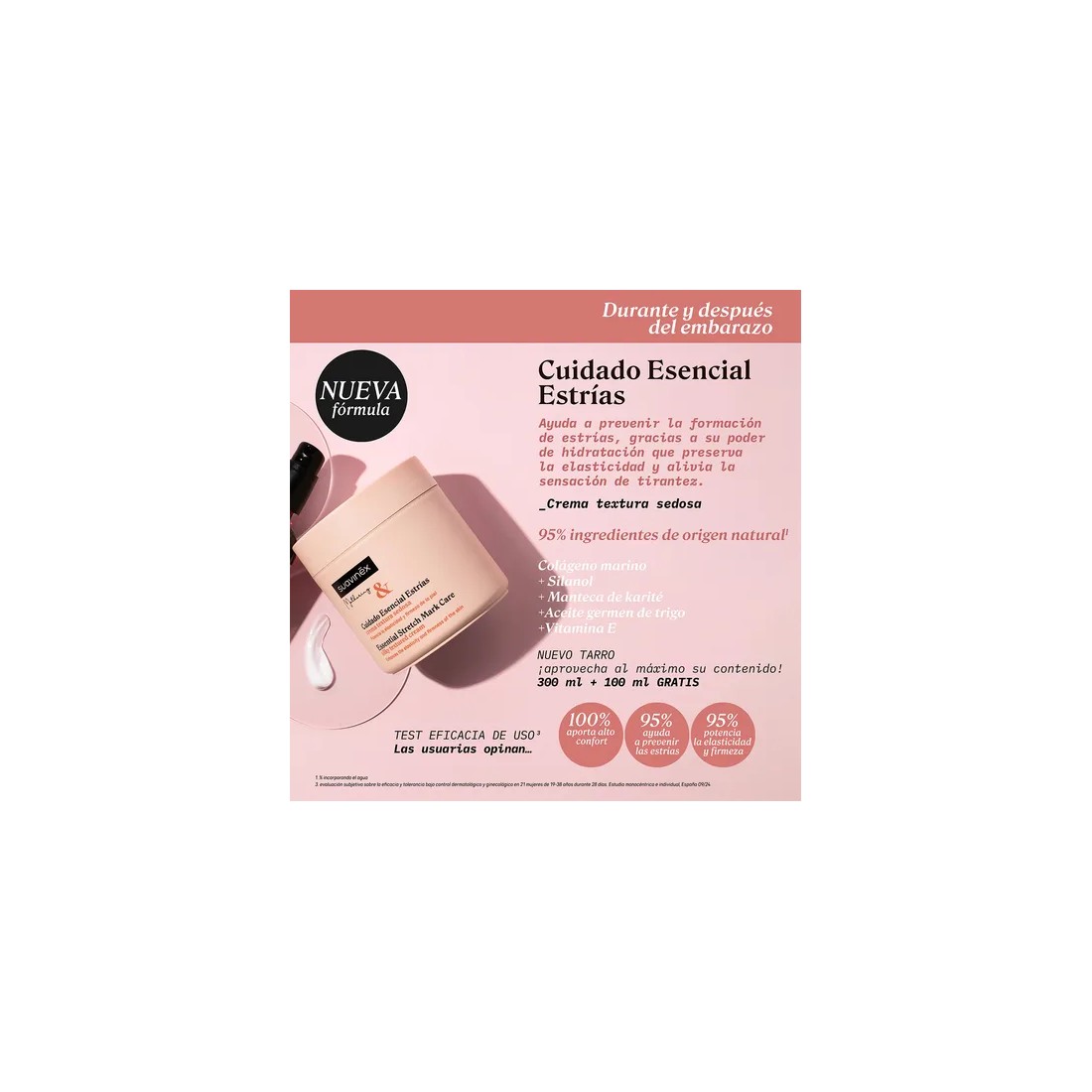 Suavinex Mothering Cuidado Esencial Estrías Crema Sedosa 400 Ml beneficios