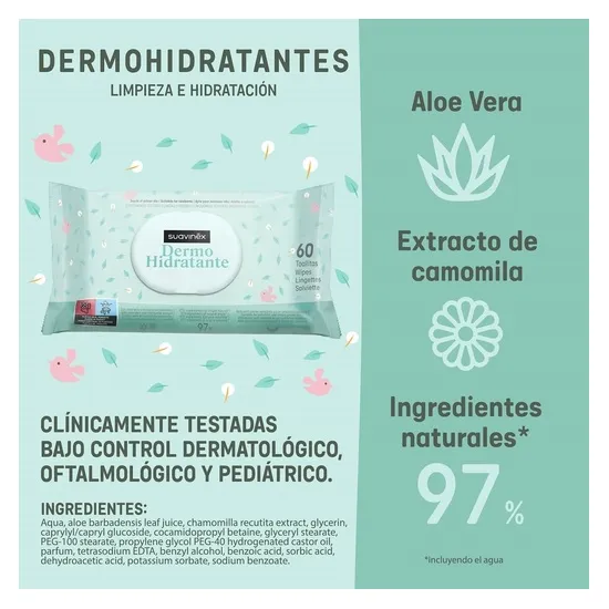 Suavinex Toallitas Húmedas Pack 180 Uds 3x60 beneficios
