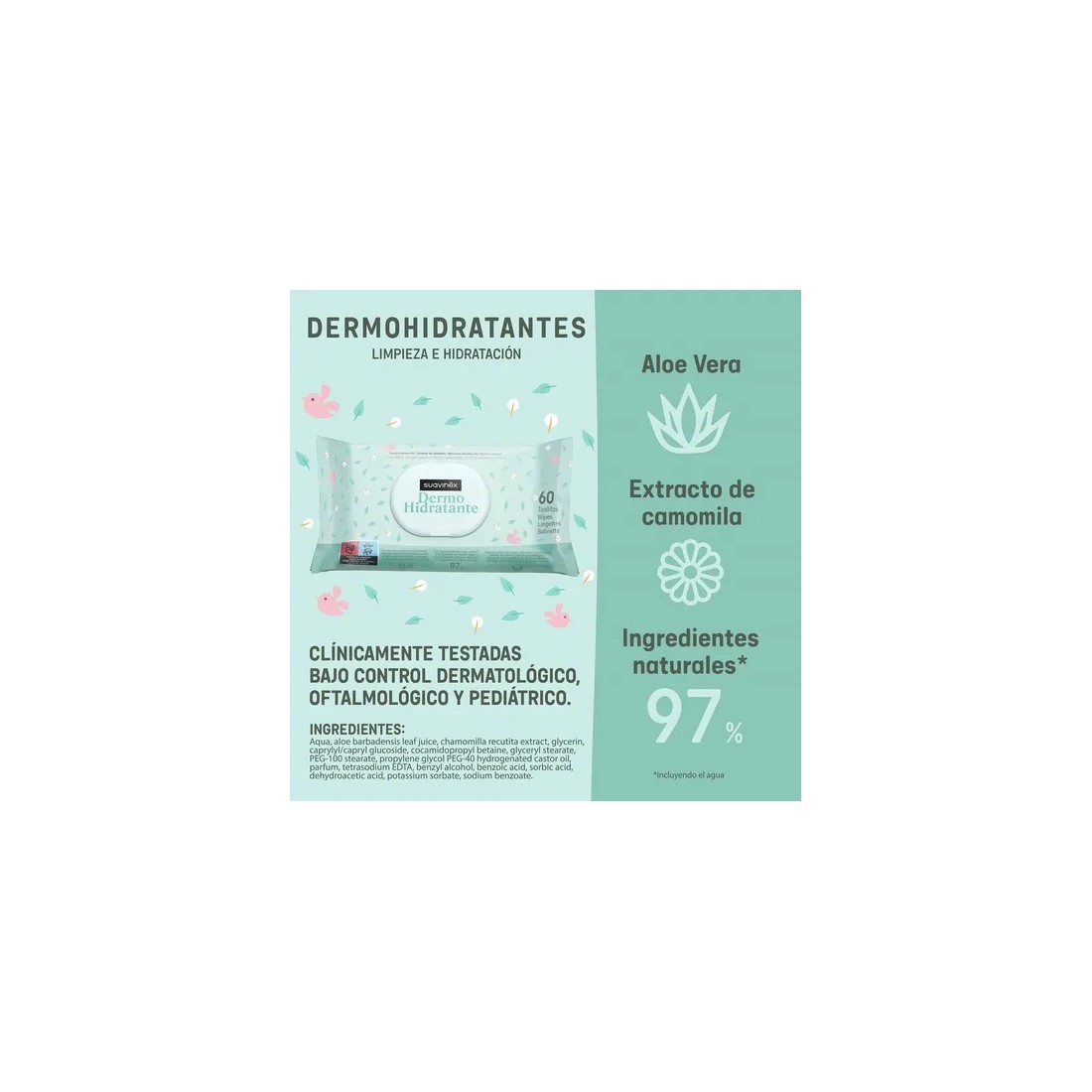 Suavinex Toallitas Húmedas Pack 180 Uds 3x60 beneficios
