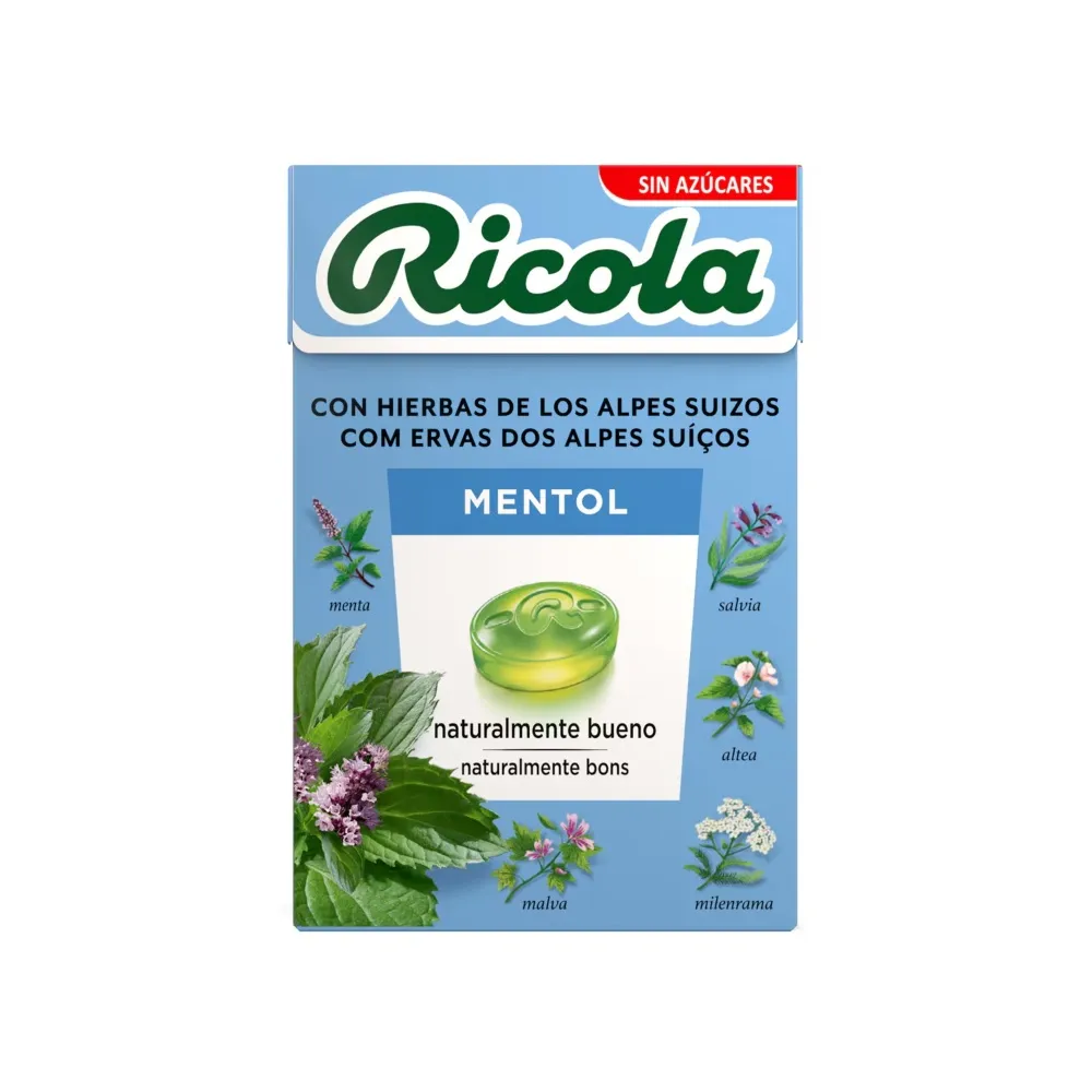Ricola Mentol Caramelos Sin Azucares 50 Gramos