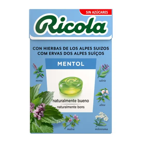 Ricola Mentol Caramelos Sin Azucares 50 Gramos