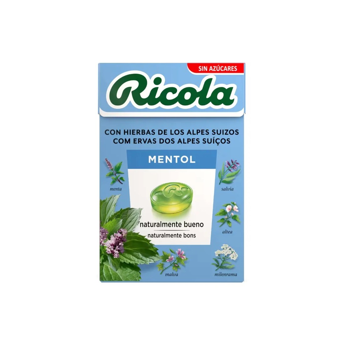 Ricola Mentol Caramelos Sin Azucares 50 Gramos