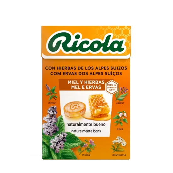 Compra Ricola Miel y Hierbas De Alpes Suizos Caramelos 50 Gramos al mejor precio | Más Parafarmacia