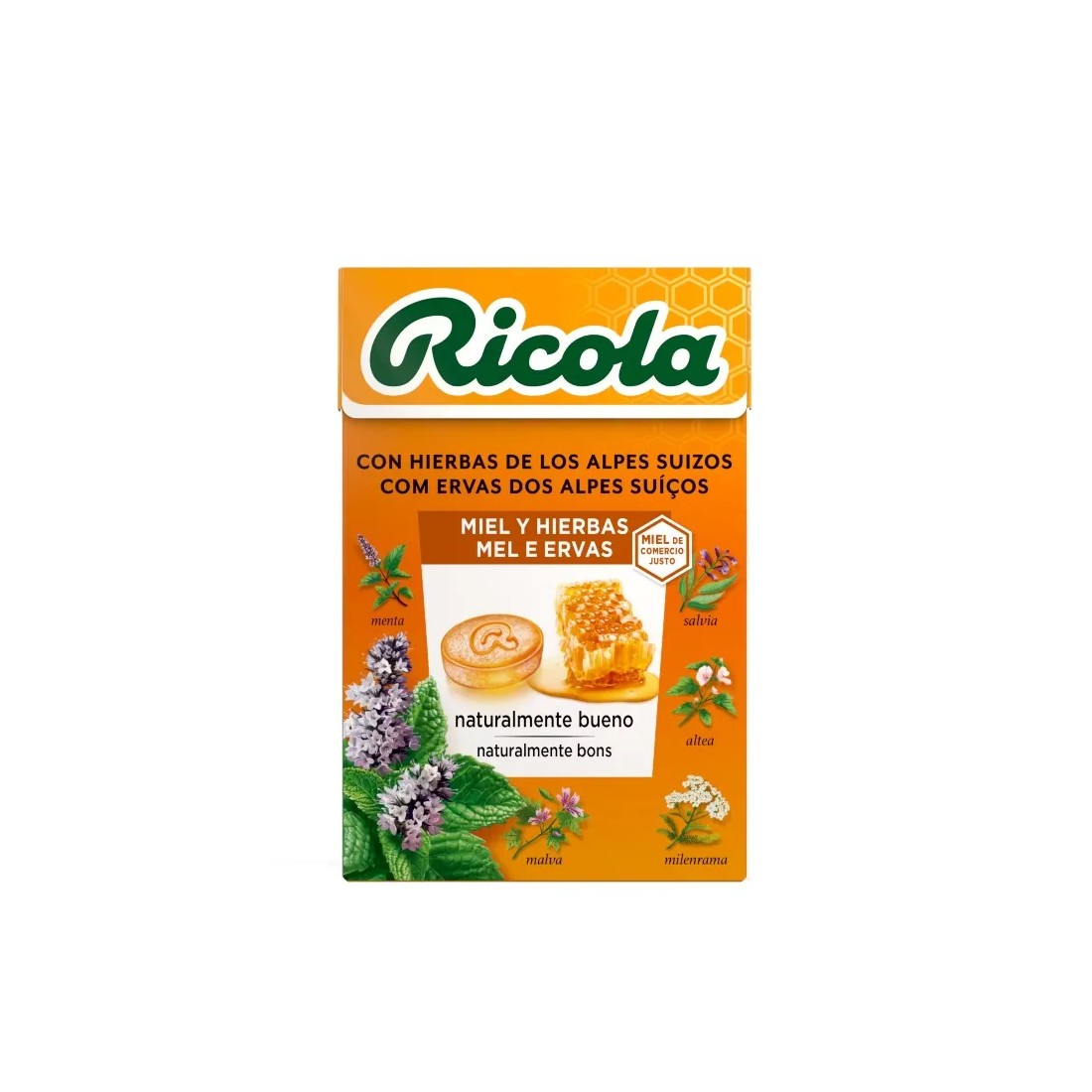 Compra Ricola Miel y Hierbas De Alpes Suizos Caramelos 50 Gramos al mejor precio | Más Parafarmacia